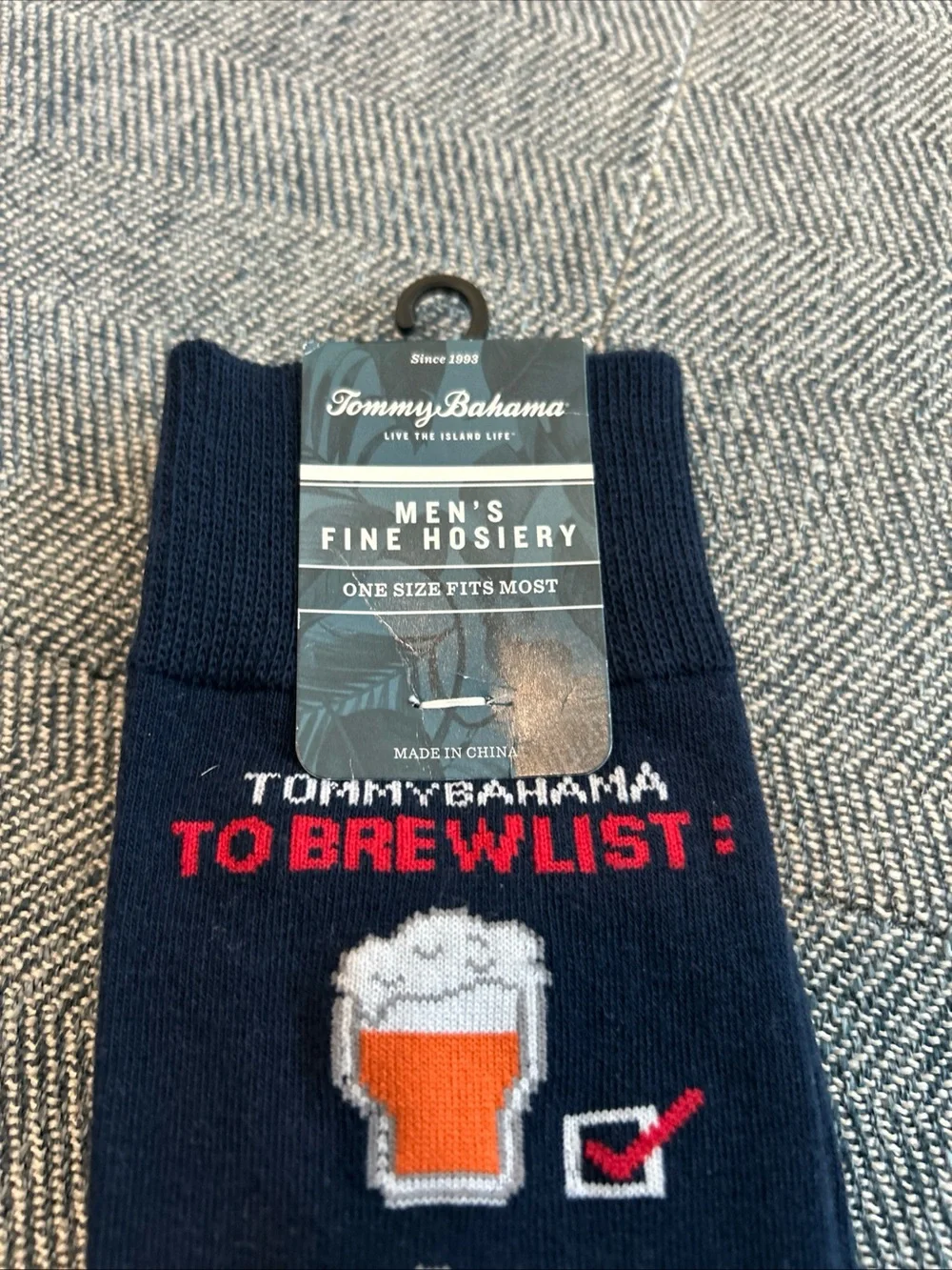 Navy Tommy Bahama Men's Crew Socks 